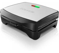 MIAMI PREMIUM - GRILL ÉLECTRIQUE 3 EN 1 900W, SANDWICH, GAUFRE OU GRILL, PLAQUES ANTI-ADHÉSIVES INTERCHANGEABLES, VOYANT D'ALIMENTATION ET DE PRÉ-CHAUFFAGE, INOX ET NOIR[GAU621382]
