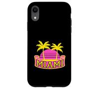 Miami USA Arbres Plage Palmier Amérique Soleil Floride Fun Vacation Coque pour iPhone XR