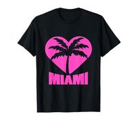 Miami USA Arbres Plage Palmier Amérique Soleil Floride Fun Vacation T-Shirt