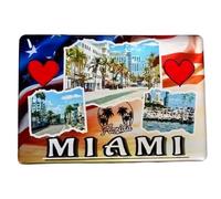 Miami, USA Floride, Aimant de réfrigérateur Miami, souvenir de Miami, cadeau des États-Unis, souvenir de Floride, souvenir de voyage Miami