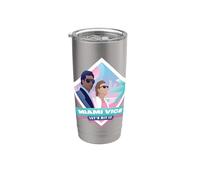 Miami Vice Let’s Hit It Airbrush Diamond Gobelet isotherme en acier inoxydable double paroi
