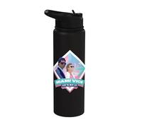 Miami Vice Let’s Hit It Airbrush Diamond Stainless Steel Insulated Water Bottle