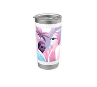 Miami Vice Retro Airbrush Front & Back Gobelet isotherme en acier inoxydable double paroi