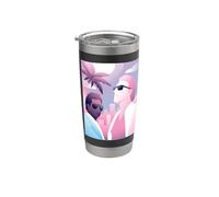 Miami Vice Retro Airbrush Front & Back Gobelet isotherme en acier inoxydable double paroi