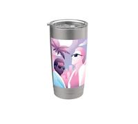 Miami Vice Retro Airbrush Front & Back Gobelet isotherme en acier inoxydable double paroi
