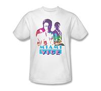 Miami Vice T-Shirt 1980s Retro TV Show White Cotton Tee NBC119