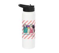 Miami Vice Undercover 1984 Retro Stripes Stainless Steel Insulated Water Bottle