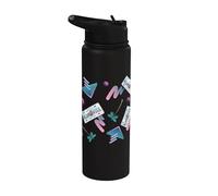 Miami Vice Undercover Airbrush All Over Print Stainless Steel Insulated Water Bottle