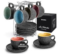 MIAMIO - 6 tasses espresso en céramique (80 ml) - Las Palmitas