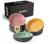 MIAMIO - Set de 6 Mini Coupelles à Sauce (90 ml) / Coupelles pour Accompagnements, Coupelle à Sauce Soja, Coupelles à Dip, Petites Coupelles à Snack - Collection Las Palmitas
