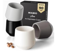 MIAMIO - Set de Tasses à Espresso de 4 pièces (90 ml) / Tasse à Espresso, Tasses à Espresso en Céramique, Tasses Sans Poignée, Tasses à Thé Japonaises - Collection Luxe (Classic Pastel)