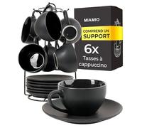 MIAMIO - tasses à cappuccino 175 ml Le Papillon (Noir) pour la maison