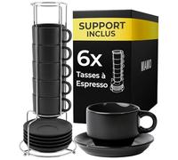 MIAMIO - tasses à expresso 75 ml Le Papillon (Noir) pour la maison