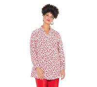 MIAMODA Femme Grandes Tailles Blouse Motif cœurs, Coupe évasée Blanc cassé 48 838783200-46