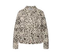 MIAMODA Femme Grandes Tailles Veste en Jean Motif léopard, col Chemise et Manches Longues Mastic foncé 48 832899300-46