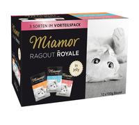 Miamor 100gx12x4 Ragout Royale Dinde, Saumon & Veau en Gelée Multipack