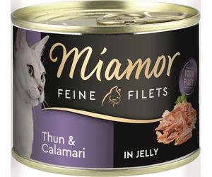 Miamor 185gx12 Fins filets Gelée Thon & Calamars