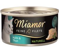 Miamor 80gx24 Filets fins Naturel Poulet & Thon
