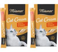 Miamor Cat Snack Cream Multi Vitamine | Lot de 2 6 x 15 g + 1 sachet gratuit | Une récompense saine sans additifs inutiles | délicieuse collation