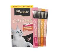 Miamor - Cat Snack (Cream) Multipack | Collation savoureuse pour gâter Les Chats Adultes. Aliments complémentaires dans Un Sachet portionnaire sans Sucre ni additifs artificiels | 4 x 24 x 16 g