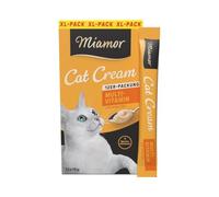 Miamor - Cat Snack (crème) | Collation savoureuse pour gâter Les Chats Adultes. Aliments complémentaires dans Un Sachet portionnaire sans Sucre ni additifs artificiels | 7 x 12 x 16 g multivitamines