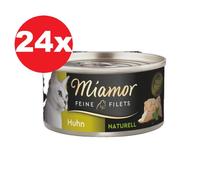 MIAMOR Feine Filets Naturell Chicken Poulet en sauce 24x80g