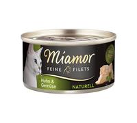MIAMOR Feine Filets Naturell Chicken&Vegetables - Pâtée de poulet et légumes dans leur sauce 80g