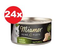 MIAMOR Feine Filets Naturell Chicken&Vegetables Poulet et légumes en sauce 24x80g