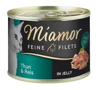 Miamor 185gx12 Fins Filets Gelée Thon & Riz