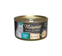 MIAMOR - Filets Fins en Sauce | Nourriture Humide pour Chats Adultes avec Morceaux de Filet en Sauce. Complément Alimentaire Faible en Gras dans Une boîte sans additifs artificiels | 24 x 85 g Poulet