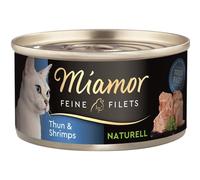 Miamor - Filets fins nature boîte 24x80g | Thon & Crevettes