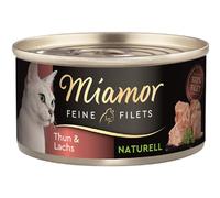 'Miamor Filets fins naturels thon & saumon | Boîte | 24 x 80g | DLC 30.03.2024'