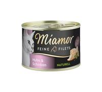 MIAMOR Filets Naturelle - Nourriture humide pour chats adultes avec morceaux de filet dans leur propre jus - Complément alimentaire faible en gras dans une boîte sans additifs artificiels - 12 x 156 g