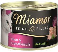 Miamor Fine Filets Naturelle thon & crabe 156g boîte