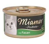 MIAMOR - Pâtée | Nourriture Humide pour Chats Adultes avec Taurine Naturelle - Aliment Complet sans céréales en boîte sans soja ni additifs artificiels - 12 x 85 g de Faisan