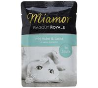 Miamor - Ragout Royale en Sauce | Nourriture Humide en Sauce pour Chats Adultes. Aliment Complet dans Un Sachet fraîcheur sans soja, colorants et conservateurs | 22 x 100 g Poulet et Saumon