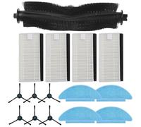 Mian Balai, serpillères, brosse latérale, filtres, pour Tikom L9000, pour Lubluelu SL60D, pour Laresar pour L6 Nex, pour robot aspirateur pour Q6 SE, plastique + matériau en papier filtre (A)