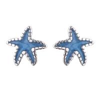 Miancheng Petites boucles d'oreilles à tige en argent sterling 925 en forme d'étoile de mer bleue pour adolescentes, filles, enfants, bébés (âgés de 2 à 15 ans)