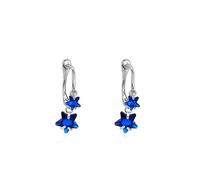 Miancheng Petites boucles d'oreilles créoles en forme d'étoile bleue pour filles, femmes, adolescentes, enfants