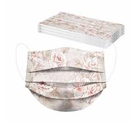 MianYaLi 50 Pièces Masque Facial Adulte Protection jetable de la Bouche et du Nez avec Motif Papillon Imprimé Bandana Masque 3 Plis Contre la poussière Foulards en Tissu Multifonctionnel Foulards