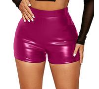 MianYaLi Body String Dentelle Short décontracté en Cuir pour Femme avec Cordon de Serrage Confortable et Sexy Legging Cuir Sexy (Hot Pink, S)