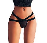 MianYaLi Culottes String String G-String T Briefs Femmes sous-vêtements Lingerie Sexy Body String pour (Black, XXL)