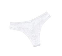 MianYaLi Ensemble String Sexy Chic Couleur Dentelle Basse Solide Femmes Taille en String pour Patchwork Apprendre Coudre Lingerie (White, XXXXL)