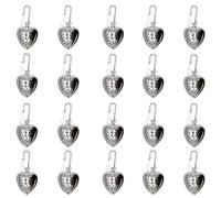 MIAO JIN Lot de 20 infuseurs à thé en acier inoxydable en maille en forme de cœur avec chaîne, cuillère à sucre, farine, tamis à thé, diffuseurs d'intervalles de thé pour feuilles en vrac, épices,