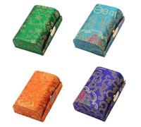 MIAO JIN Lot de 4 étuis à rouge à lèvres avec miroir, couleur aléatoire, Imprimé floral