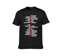MIAO LI YI Men's Cotton Shirt Linkin Park Chester Bennington and Create Fine Fresh Twin Needle Sleeves and Hem Black M