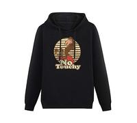 MIAO LI YI Mens Hoodie Popular Fashion Emperor New Groove Kuzco Llama No Touchy Hoodies Long Sleeve Pullover Loose Hoody Sweatershirt Black M