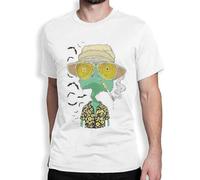 MIAO LI YI Men's Rango and Fear and Loathing in Las Vegas T-Shirt White XXL