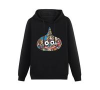 MIAOCHEN Slime Hero Hoody Men Long Sleeve Dragon Quest Funny Anime Manga Casual Loose Black XL