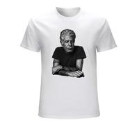 MIAOCHEN T-Shirt décontracté Anthony Bourdain American Legendary Chef Noir L